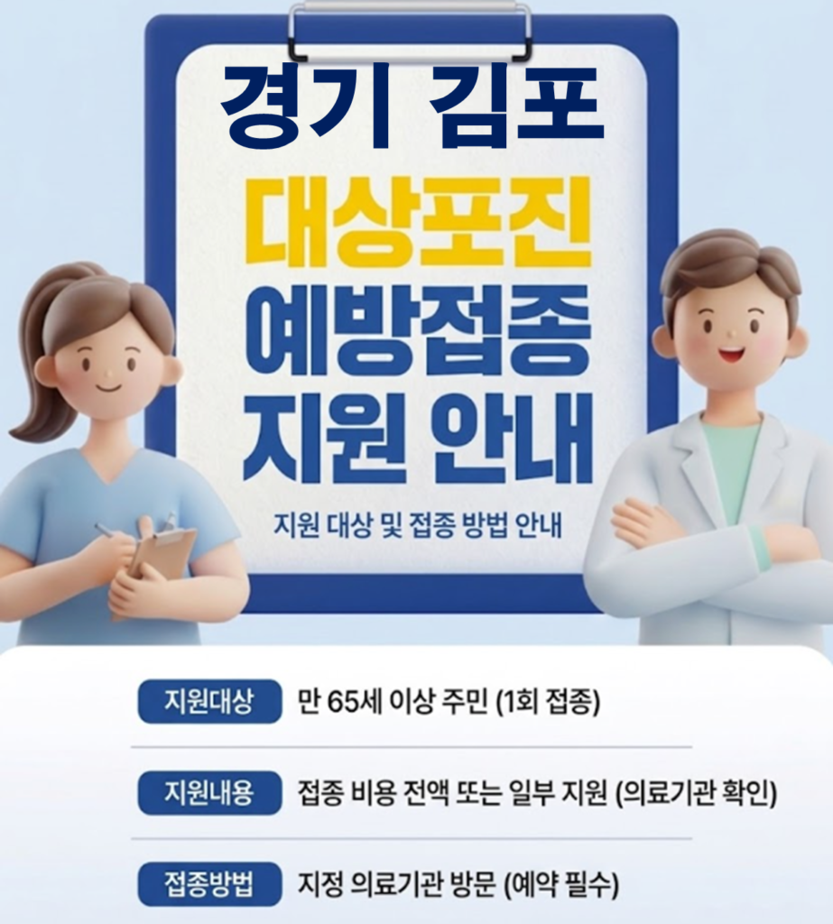 김포 대상포진 보건소 접종 가격 및 저렴한 병원