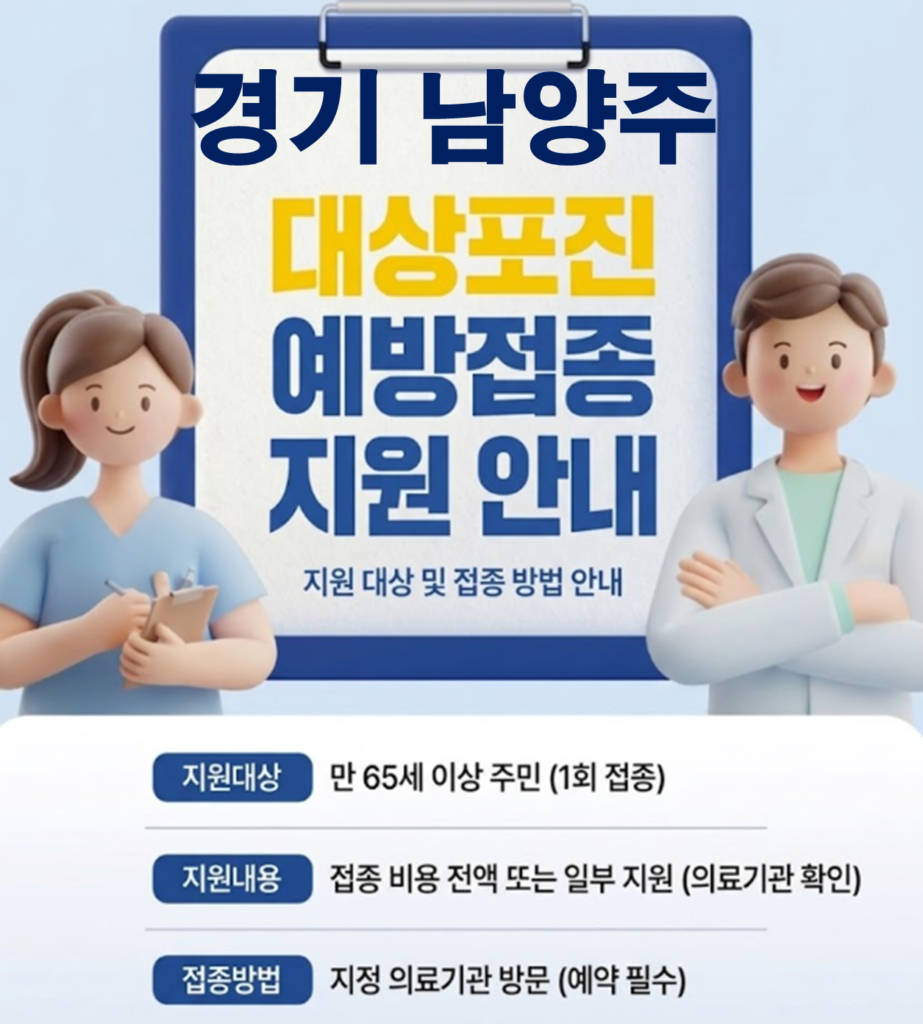 남양주 대상포진 보건소 접종 가격 및 저렴한 병원