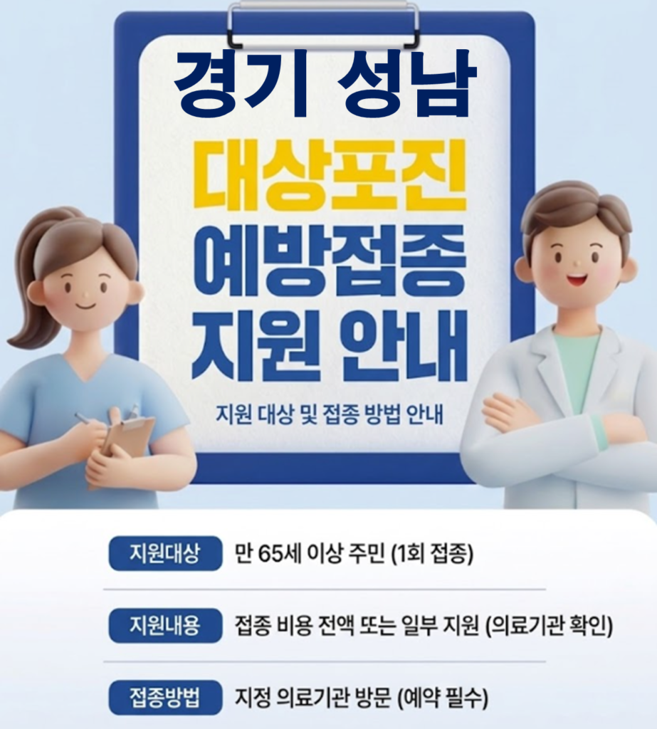 성남 대상포진 보건소 접종 가격 및 저렴한 병원