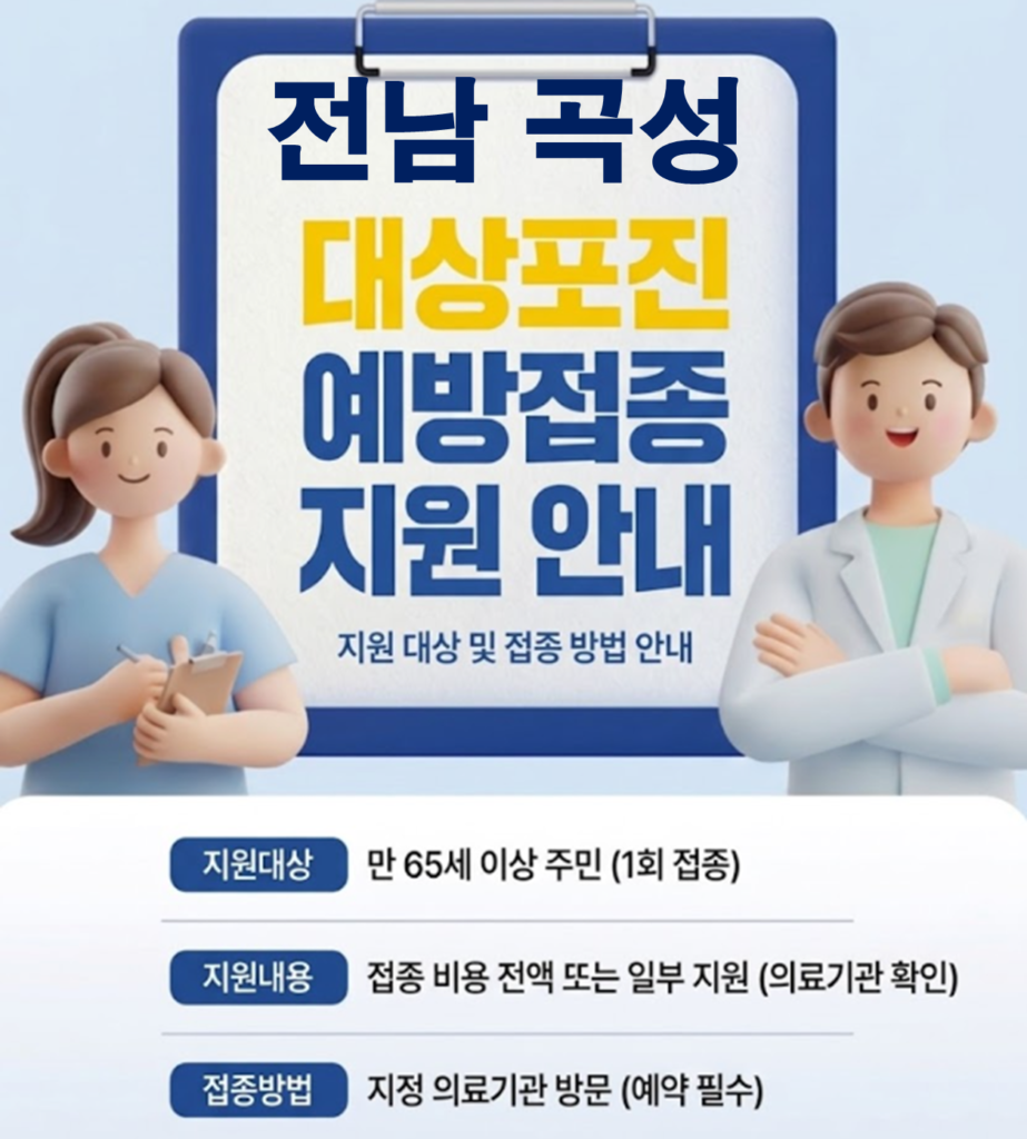 곡성 대상포진 보건소 접종 가격 및 저렴한 병원