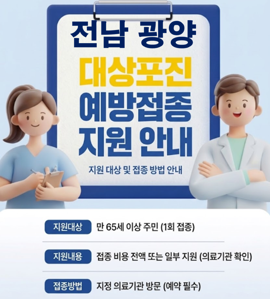 광양 대상포진 보건소 접종 가격 및 저렴한 병원