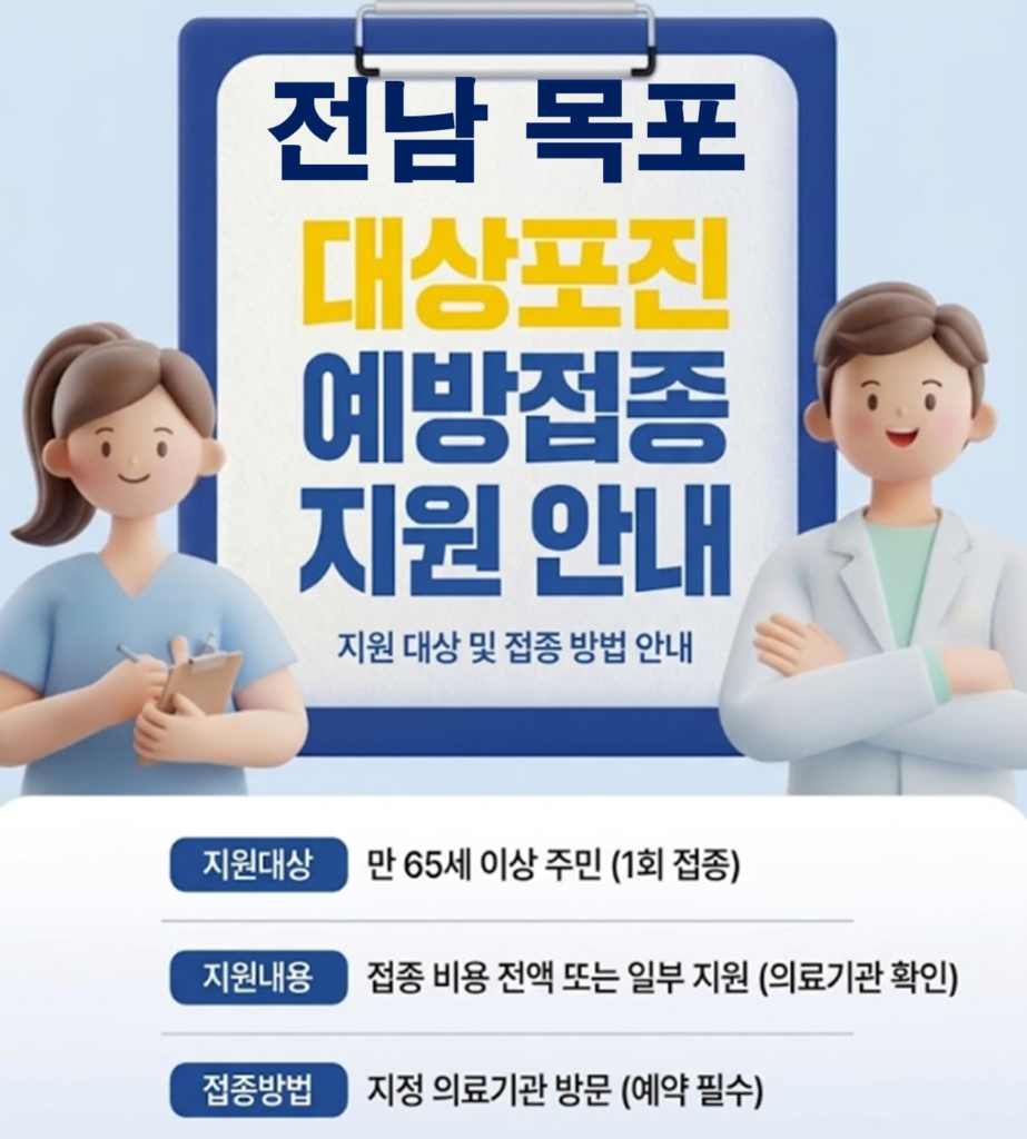 목포 대상포진 보건소 접종 가격 및 저렴한 병원