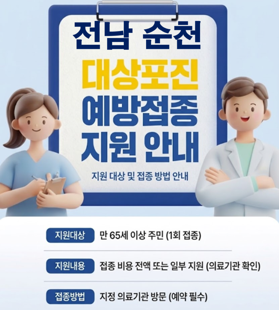 순천 대상포진 보건소 접종 가격 및 저렴한 병원