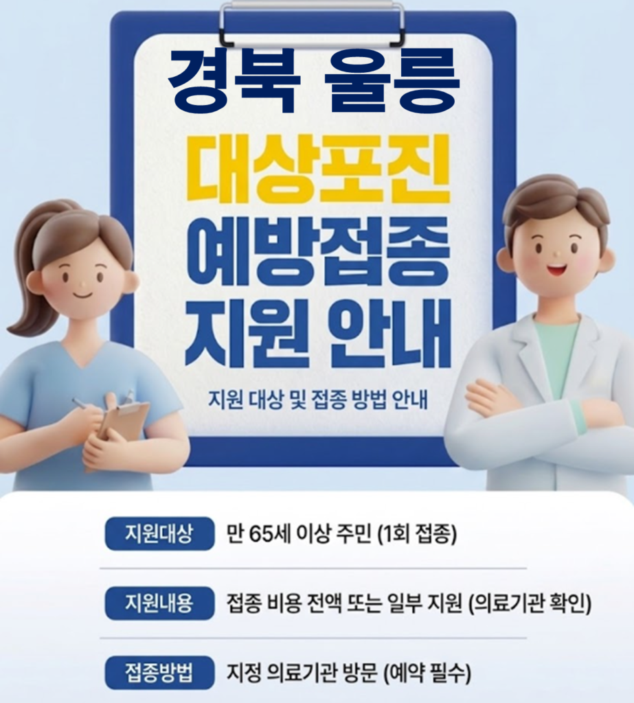 울릉 대상포진 보건소 접종 가격 및 저렴한 병원