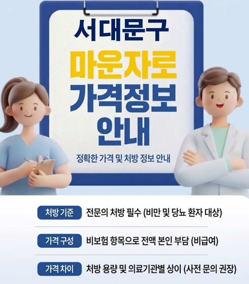 서대문구 마운자로 한달 가격 및 저렴한 약국, 병원 안내