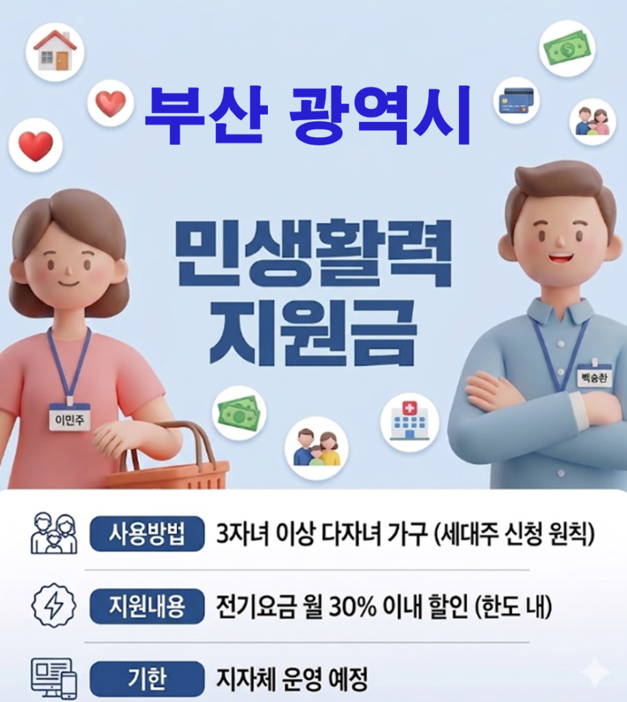 부산 민생활력지원금 지급 될까? (복지 혜택 정리)