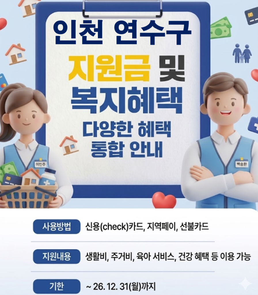 연수구 민생활력지원금 지급 될까? (복지 혜택 정리)