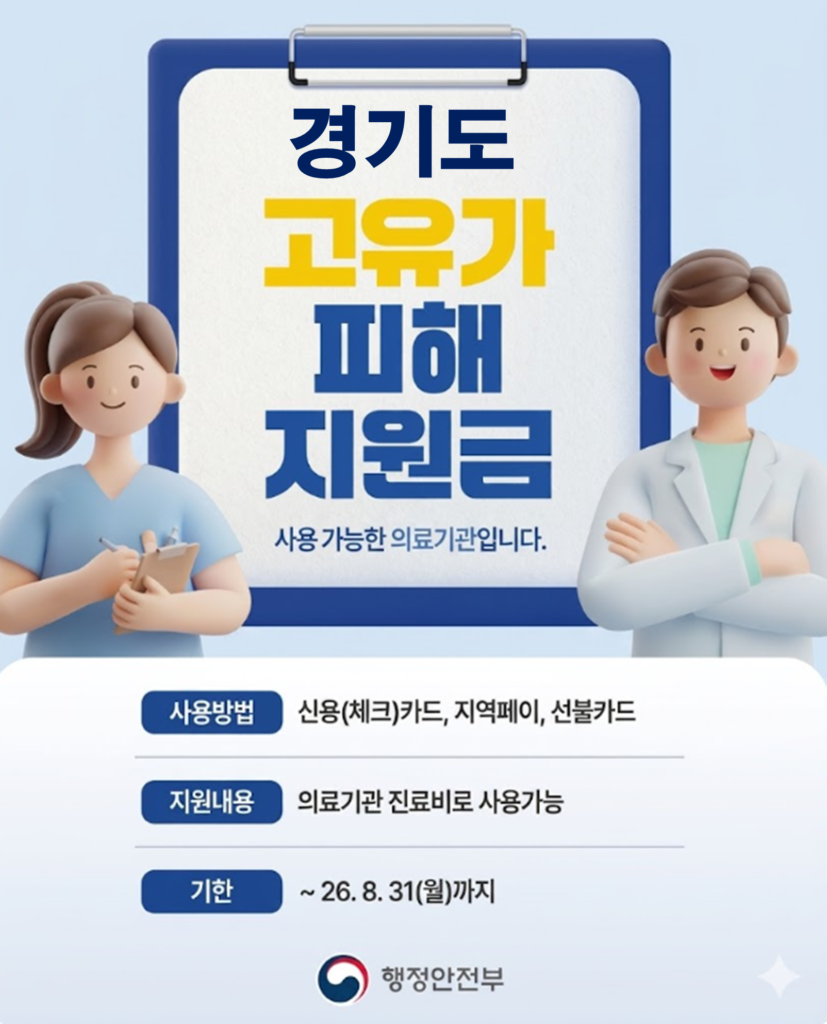 경기도 고유가 피해지원금 임플란트 치과 안내